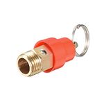 uxcell Safety Valve Air Compressor Pressure Relief Valve, G1/4 Male, 115PSI Set Pressure, Red Hat, 1Pack