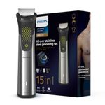 Philips India's No.1 Men's Trimmer | Pro BeardSense Technology I Sharp Finish & Even Trim | Patented Twin Trim Blades I 15-in-1 Pro Kit - Face, Body & Private Parts | Premium All Metal body I 3 Year Warranty I 120 min runtime I 5 min Quick Charge MG9551/65