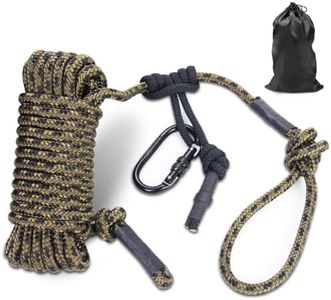 Huntury Treestand Lifeline Rope, Treestand Safety Rope, Hunter Safety Rope for Climbing Sticks, Hanging Ladder Stand Or Treestand, Bow Hunting Lifeline, 30Feet