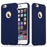 Cadorabo Case works with Apple iPhone 6 PLUS/iPhone 6S PLUS in CANDY DARK BLUE - Shockproof and Scratch Resistant TPU Silicone Cover - Ultra Slim Protective Gel Shell Bumper Back Skin