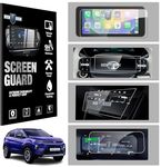 Gear Guard Screen Protector For Tata Nexon Facelift 2024 Fearless Accessories Infotainment System Protection Accessory - Clear (10.25"inch + Steering + AC + Speedometer)