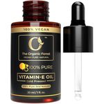 Plant Based Vitamin E Oil for Face, Skin, Hair and Nails - Natural D-Alpha Tocopherol, Hexane Free & Cold Pressed - Best for Scars, Stretch Marks - Pure Natural Body Oil - Non-GMO & Vegan
