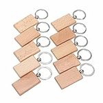 lehom Wooden Key Chain, 10 Pack Bla