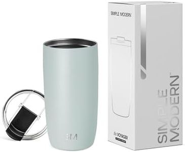 Simple Modern Travel Coffee Mug Tumbler with Flip Lid | Reusable Insulated Stainless Steel Cold Brew Iced Coffee Cup Thermos | Gifts for Women Men Him Her | Voyager Collection | 16oz | Sea Glass Sage