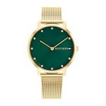 Tommy Hilfiger Analogue Quartz Watch for Women with Gold Colored Stainless Steel mesh Bracelet - 1782668