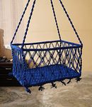 Patiofy Baby Adjustable Swing Cradle/Hanging Cradle For Baby/Palna For New Born Baby/Baby Sleeping Bed/Cradle For 0 To 2 Years/Cotton Rope Cradle (Blue) By Patiofy