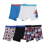 Spiderman Boys Multipacks with Multiple Print Choices Available in Sizes 4, 6, 8, 10, and 12, 5-Pack 100% Cotton Boxer Brief_Classic, 6 (Pack of 5)