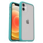 OtterBox Sleek Series Case for iPhone 12 mini, Shockproof, Drop proof, Ultra-Slim, Protective Thin Case, Tested to Military Standard, Clear/Blue, No Retail Packaging