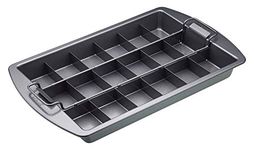 Chicago Metallic CMET26740 Professional Non-Stick Brownie Tin with Dividers and Loose Base, 23 x 33 cm (9" x 13"), Carbon Steel, Grey