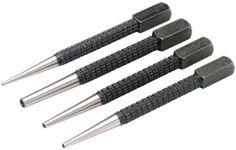 Draper 4 Piece Set of Cupped Nailsets | 1.5 to 5.0mm Marking Tools | Knurled Body Tool | Polished Ends | 35480