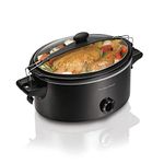 Hamilton Beach Stay or Go Portable 6-Quart Slow Cooker with Lid Lock, Dishwasher-Safe Crock, Black (33261)