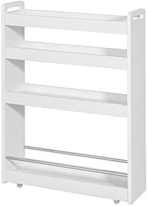 SoBuy Carrellino Salvaspazio Cucina o Bagno L18*P60*A82 Bianco NSR01-W