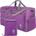 Bago 80L Duffle Bag for Women & Men - 27 Travel Bag Large Foldable Duffel Bag, Purple, Large 80 Liters