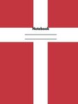 Composition Notebook: Denmark National Flag Notebook| College Ruled Notebook | Patriotic|8.25x11 Inches| 120 Lined Pages| Journal| Diary