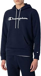 Champion Legacy American Classics Heavy Powerblend Terry Logo Felpa con Cappuccio, Blu Marino, M Uomo