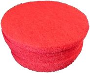 Premium Red Scrubbing Pads - 17-Inch, Pack of 5, Heavy-Duty Floor Cleaning, Compatible with 17 Inch Floor Scrubber Machines