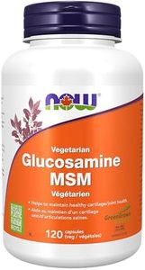 NOW Supplements Vegetarian Glucosamine and MSM Capsules, 120 Count