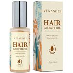 Premium Hair Growth Oil: Rosemary, Coconut and Castor Oil Blend for Hair Growth and Thickness - Ideal for Dry, Damaged Hair - Hair Loss Treatment for Women & Men - 100% Natural Hair Serum