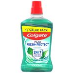 Colgate Plax Soft Mint Alcohol Free* Mouthwash 1L | mouthwash Alcohol Free* | Instant Long-Lasting Freshness | no Burn Experience | 24/7 Plaque Protection When Used Twice Daily