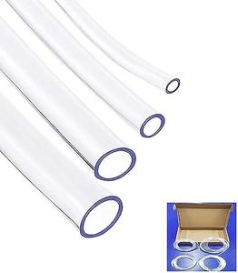 Clear Tubing Assortment, 2mm 3mm 4mm 5mm ID, 12 Meters Lengh In All, 1mm Thickness, Flexible Plastic Tube Hose Set For Home Repair Water Oil Transfer Aquarium, BPA Free and non-toxic