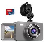 Edospor Dash Cam for Cars with 64G SD Card, 3'' IPS Screen Car Camera, 176° Wide Angle Dash Camera, 1080P FHD Dashcam with IR Night Vision, Loop Recording, Parking Mode, G-Sensor, WDR