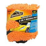 Armor All, Microfibre Noodle Car Wash Mitt, Set of 2, Dual Surfaces To Eliminate Dirt And Bugs, Designed For a Quick, Streak-free Finish on Paintwork and Glass, Ideal for Car & Motorcycle Detailing