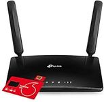 TP-Link MR6400 4G Cat4 LTE Single Band Router with Unlimited Max Vodafone Data SIM Card Bundle