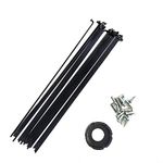 40PCS 13G J Bend Steel Spokes W/Nipples Wrench, 75~305mm Electric Bicycle E-Bike Wheel Tire Steel Spokes Bike Replacement Repair Parts Accessories (Black,230mm)