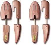 Woodlore Men's Cedar Wood Shoe Trees (2 Pairs) Adjustable, Aromatic, USA Made Brown Size: X-Large (Fits Shoe Sizes 12-14)