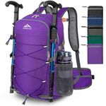 40L Lightweight Hiking Backpack for Men Women Packable Camping Backpack Foldable Waterproof Hiking Bag Sport Travel Daypack (Purple)