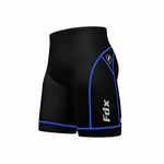 FDX Men's Cycling Shorts 3D Padded Lightweight MTB Undershorts - Breathable, Quick Dry, Anti Slip Cycle Underwear for Biking (Black/Blue, Large)