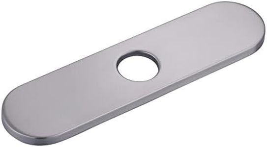 iVIGA 10" Sink Faucet Hole Cover Deck Plate (Arc Edge) for Kitchen & Bathroom Vanity Sink, Faucet Brushed Nickel Escutcheon Plate Stainless Steel Outside Faucet Cover Cap for 1 or 3 Hole Mixer Tap