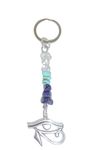 Eye of Horus Gemstone Keyring or Handbag Charm Protection Power Gift