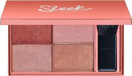 Sleek MakeUP Highlighting Palette, Four Dazzling Shades for a Supercharged Glow, Long Lasting and Lightweight, Intense Colour, Copperplate