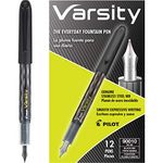 Pilot Varsity Disposable Fountain Pens, Black Ink, Dozen Box -90010