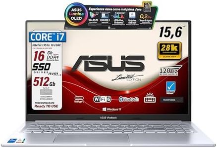ASUS Notebok Vivobook OLED Display 2,8K 15.6" 2880x1620, Cpu iNTEL I7 1355u, 10 Core, Ram 16Gb, SSD 512Gb Nvme, Win11, wi-fi 6, webcam, Usb3.2, Hdmi, Bt5.3, Tastiera retroilluminata, Preconfigurato