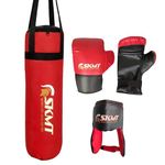 SKMT Kids Boxing kit, Kids Boxing kit Set, Kids Boxing Set, Boxing Set for Kids, Boxing Kit (2-8 Years) (RED)