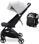 GAOMON Lightweight Stroller, Compact One-Hand Fold Travel Stroller for Airplane Friendly, Reclining Seat and Canopy