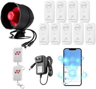 TOWODE Smart Home Starter Kit: 90dB Water Sensor 9-Pack&2 Remote Control&120dB WiFi Siren Hub-App Alerts,Wireless Leakage Detector Alarm for Pipes,Bedroom,Kitchen,Bathroom,Basement(Support 2.4G)