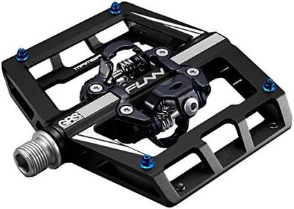 Funn Mamba Mountain Bike Clipless Pedals, Double Sided Clip Wide Platform MTB Pedals, Compatible with SPD Cleats, 9/16-Inch CrMo Axle Bicycle Pedals for MTB/BMX/Gravel Cycling (Black)