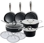 Alva Maestro 12-Piece Nonstick Ceramic Cookware Set – Toxin-Free, Scratch-Resistant, Induction Compatible – Even-Heat Aluminum Base – Oven & Dishwasher Safe – Healthy Nonstick for Everyday Cooking