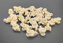 FAPBADRI Heavy Plastic Runners with Wheels for Curtain Channel/Track, Ivory Colour, 500 Pieces