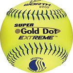 Worth 12-Inch USSSA Stamped Slowpitch UC12CYXT Optic Yellow Procomp Cover Ball (Pack of 12)