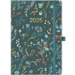 Diary 2025 - A5 Diary 2025 Week to view, Diary runs from January 2025 to December 2025, Elegant Hardcover, Elastic Pen Holder, Back Pocket, 21.3 x 14.7 x 1.6 cm