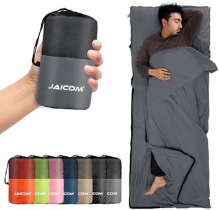 JAICOM Sleeping Bag Liner, Travel Sheets & Adult Sleep Sack, Ultralight and Portable Summer Sleeping Bag - Ideal for Backpacking, Hotels and Hostels, Business Trips, Camping