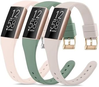 [3 Pack]Slim Bands forFitbit Charge 4 Bands & Fitbit Charge 3 Bands Women/Men, Soft Silicone Slim Thin Narrow Sport Wristband for Fitbit Charge 4 / Fitbit Charge 3 / Charge 3 SE