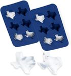 IMPRESA [2-Pack] Texas Ice Cube Tray for Proud Texans - Texas Shaped Ice Cube Tray for Parties - Silicone Mold for Cool Novelty Gifts - Texas America Ice Cube Tray for 6 Cubes - 12 Cubes Total