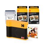 KODAK Mini 3 ERA 4PASS Portable Photo Printer (3x3) (Yellow, Printer + 68 Sheets (8 Initial Sheets + 60 Sheets Pack))