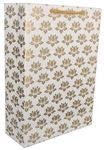 Arrow Paper Products Golden Lotus Design Paper Gift Bags for Gifting | Return Gifts | Weddings | Birthday & Holiday Presents (Size- 20.32 x 7.62 x 27.94 cm | Pack of 40)