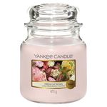 Yankee Candle Scented Candle, Fresh Cut Roses Medium Jar Candle, Long Burning Candles: up to 75 Hours, Gifts for Women